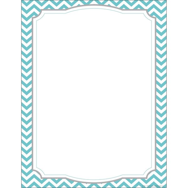 Barker Creek Turquoise Chevron Computer Paper, 50 sheets/Package 740